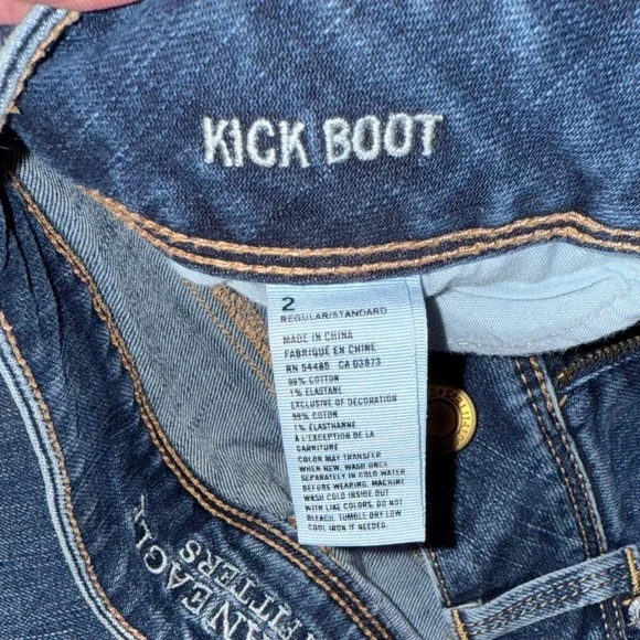 American Eagle Outfitters Dark Blue Straight Leg Jeans - Picture 6 of 6